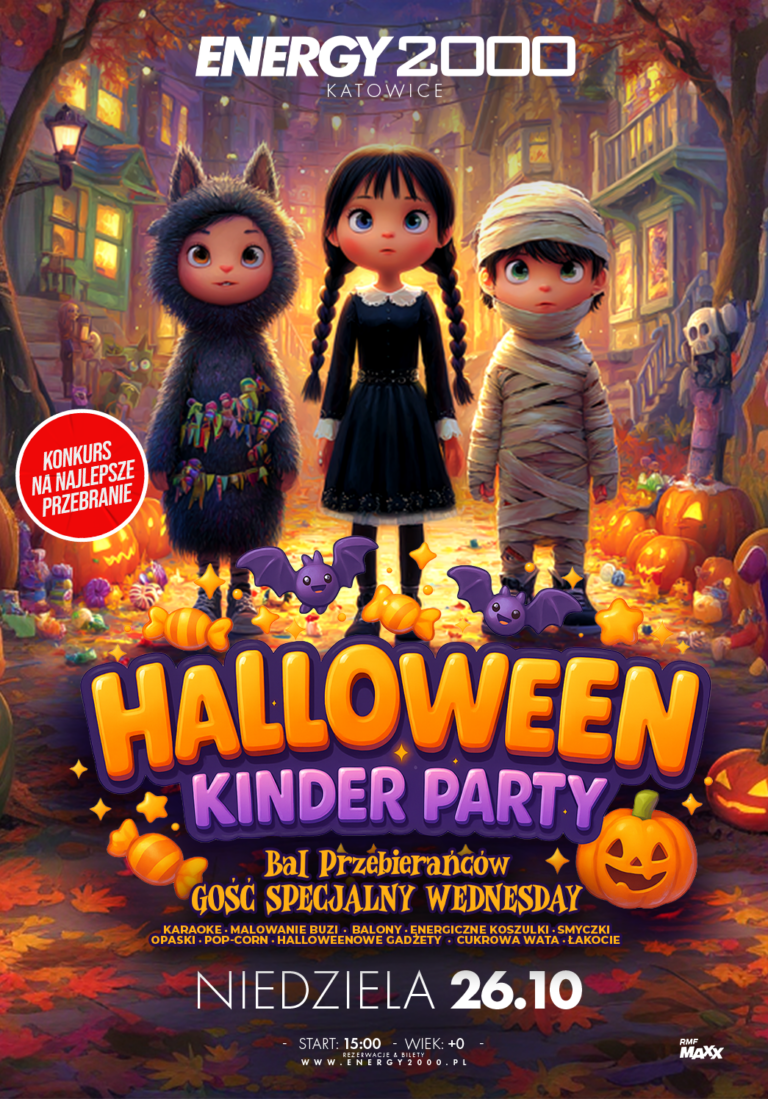HALLOWEEN KINDER PARTY ★ GOŚĆ SPECJALNY WEDNESDAY ★ BAL PRZEBIERAŃCÓW ★ Niedziela 26.10